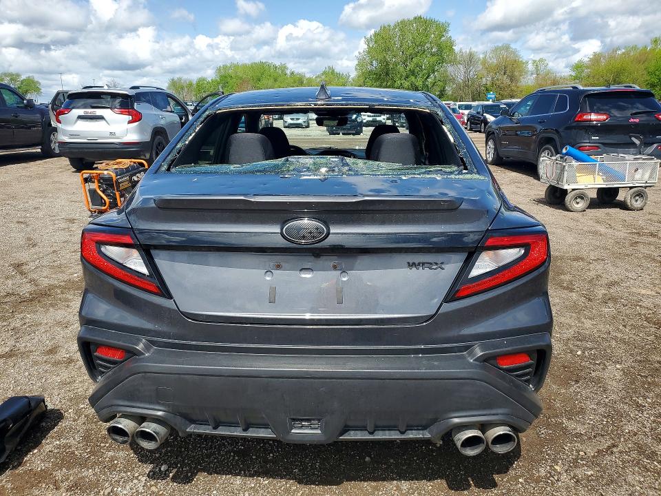 2022 Subaru Wrx VIN JF1VBAF60N9028701 COPART salvage auction — HAIL, Ia - Cert Of Title-Salvage Title, sold $12,300 on 2026-07-31 (photo 6)