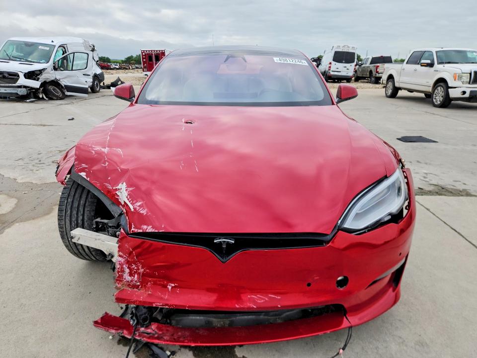 2021 Tesla Model s VIN 5YJSA1E65MF438657 COPART salvage auction — FRONT END, Tx - Certificate Of Title, sold $19,500 on 2026-07-02 (photo 5)