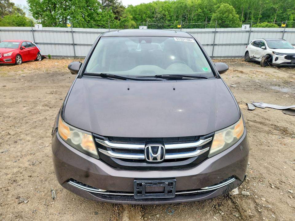 2014 Honda VIN 5FNRL5H6XEB093090 COPART salvage auction — FRONT END, Va - Certificate Of Title, sold $875 on 2026-07-02 (photo 5)