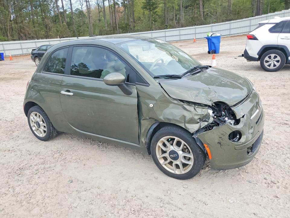 2012 Fiat 500 VIN 3C3CFFAR7CT366626 COPART salvage auction — FRONT END, Nc - Salvage Certificate Of Title, sold $650 on 2026-07-31 (photo 4)
