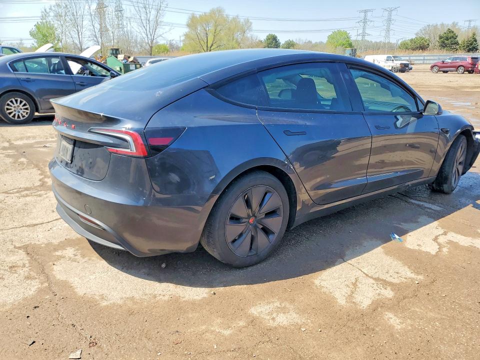 2024 Tesla Model 3 VIN 5YJ3E1EA7RF721713 COPART salvage auction — FRONT END, Il - Salvage Certificate, sold $11,000 on 2026-07-21 (photo 3)