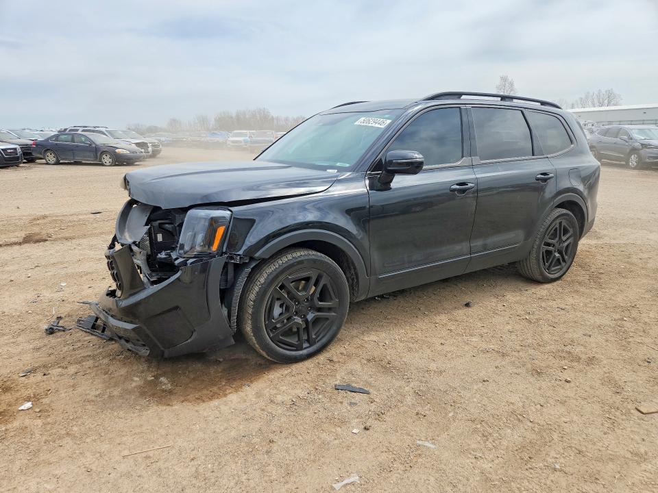 2025 Kia Telluride VIN 5XYP5DGC9SG627641 COPART salvage auction — FRONT END, Mi - Certificate Of Title, sold $1,300 on 2026-07-29 (photo 1)