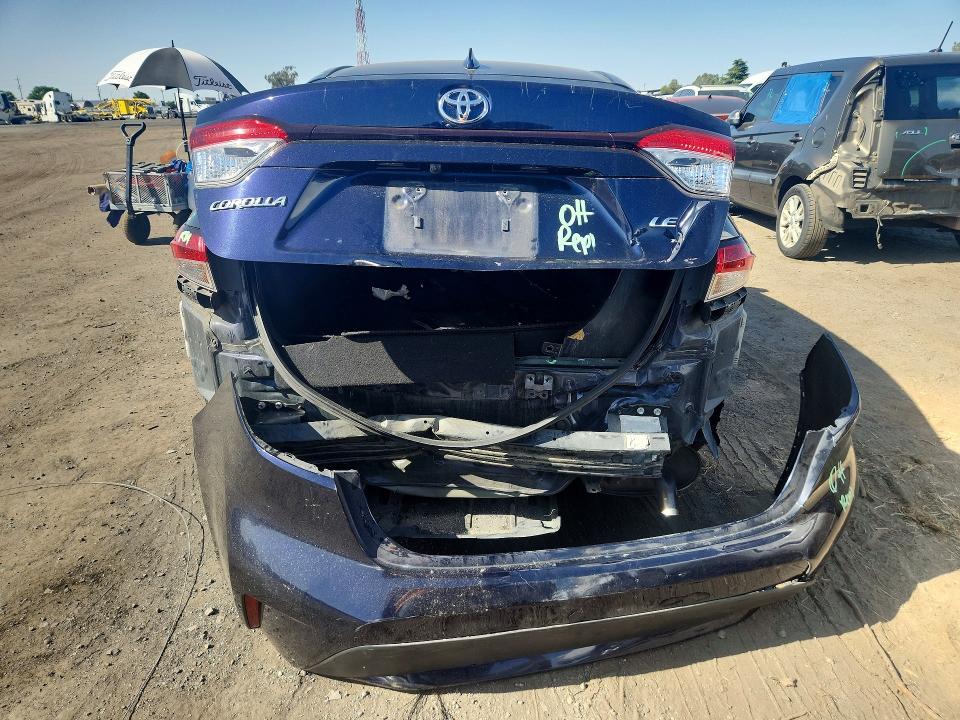 2020 Toyota Corolla VIN JTDEPRAEXLJ102162 COPART salvage auction — REAR END, Salvage Title, sold $250 on 2026-07-24 (photo 6)