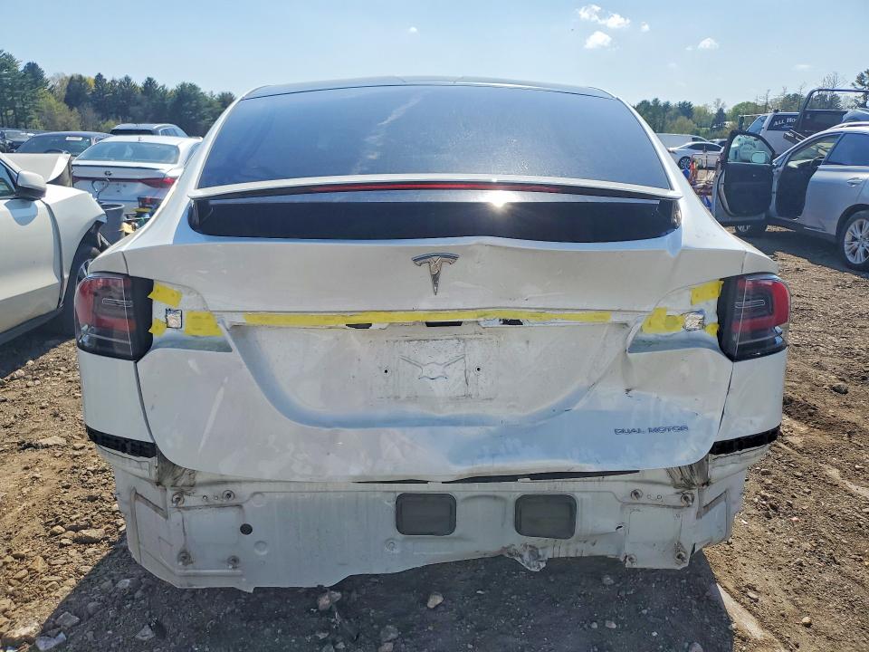 2020 Tesla Model x VIN 5YJXCAE20LF270115 COPART salvage auction — REAR END, Md - Cert Of Salvage > 75% Damage, sold $16,600 on 2026-07-06 (photo 6)