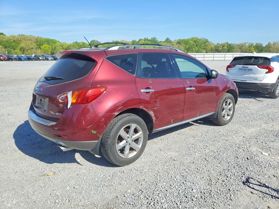 2010 Nissan Murano VIN JN8AZ1MW5AW133337 COPART salvage auction — FRONT END, NC - SALVAGE CERTIFICATE OF TITLE, sold $675 on 2026-07-22 (photo 3)
