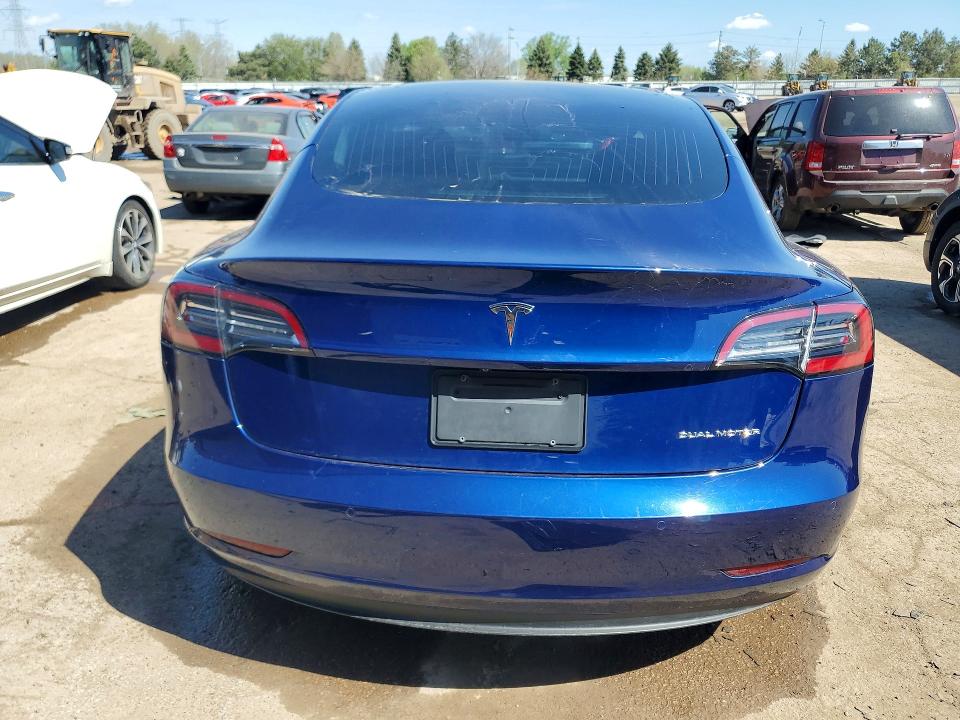 2020 Tesla Model 3 VIN 5YJ3E1EB1LF744369 COPART salvage auction — SIDE, Il - Salvage Certificate, sold $6,800 on 2026-07-07 (photo 6)