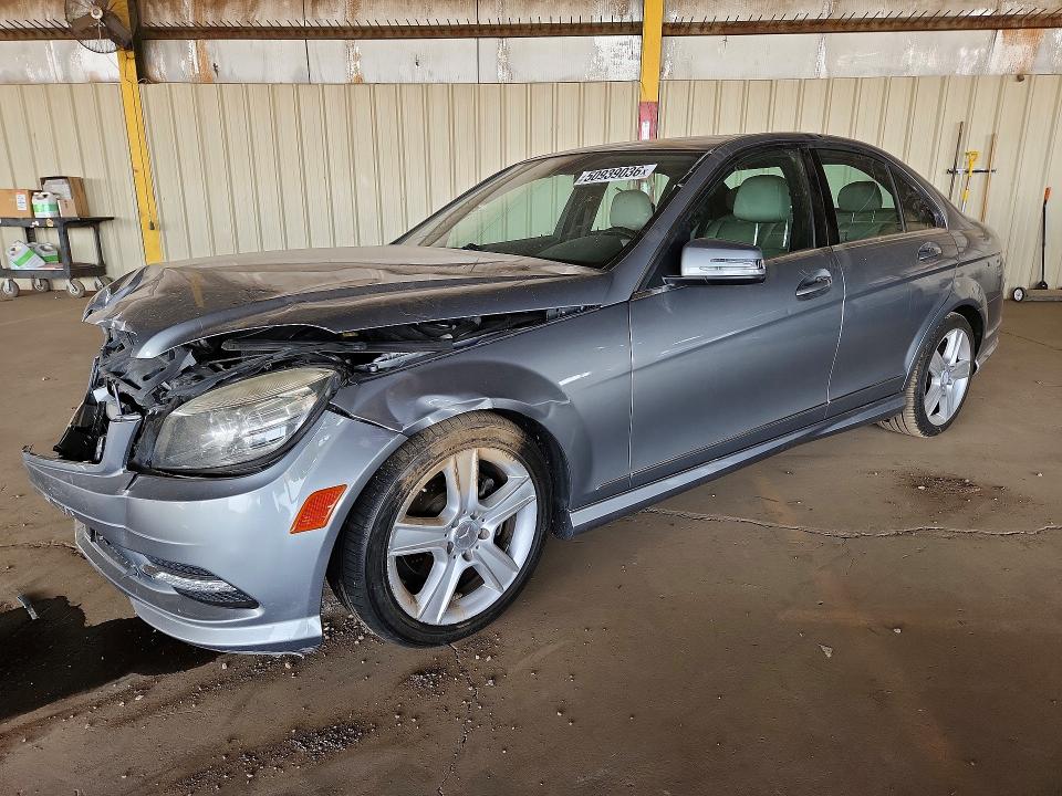 2011 Mercedes-benz C-klasse VIN WDDGF5EB1BA417022 COPART salvage auction — FRONT END, Az - Cert Of Title - Salvage, sold $500 on 2026-07-20 (photo 1)