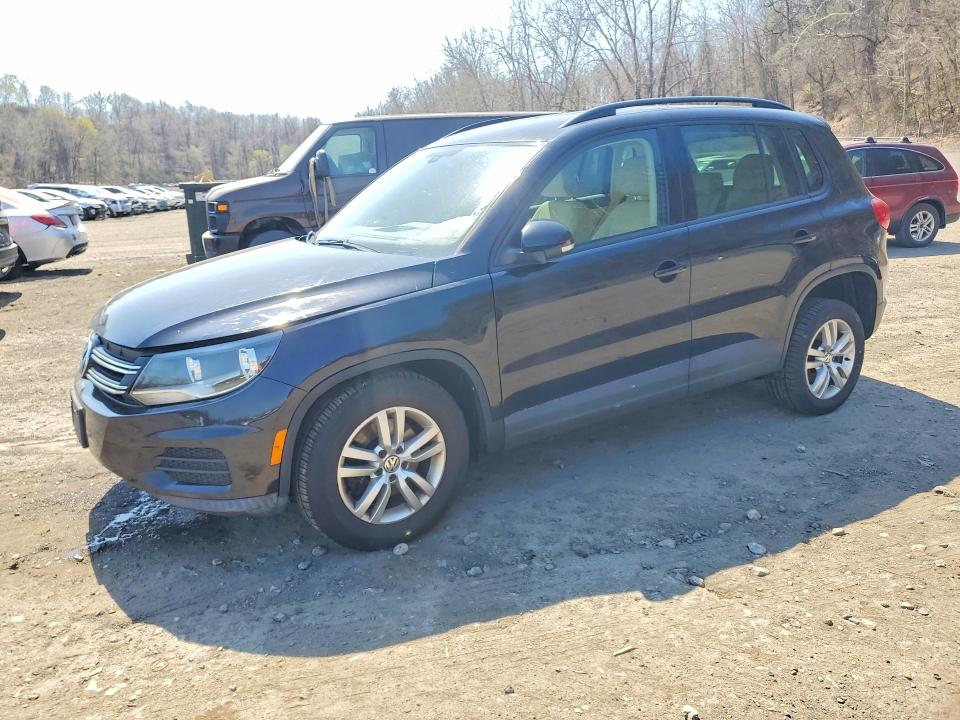 2016 Volkswagen Tiguan VIN WVGBV7AX8GW594208 COPART salvage auction — FRONT END, Ny - Mv907A-Parts Only, sold $1,350 on 2026-07-15 (photo 1)