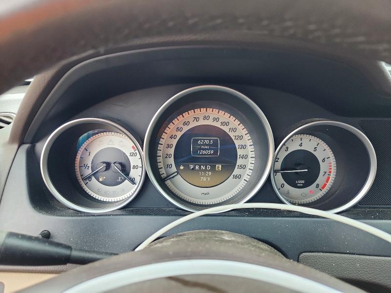 2012 Mercedes-benz C-klasse VIN WDDGF4HB2CA631993 COPART salvage auction — FRONT END, Tx - Salvage Vehicle Title, sold $1,450 on 2026-07-21 (photo 9)