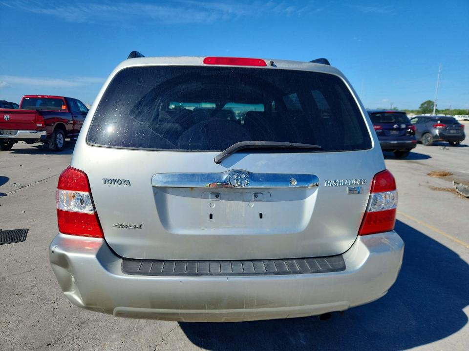 2007 Toyota Highlander hybrid VIN JTEHW21A970036540 COPART salvage auction — FRONT END, La - Cert Of Title-Salvage, sold $1,050 on 2026-07-29 (photo 6)