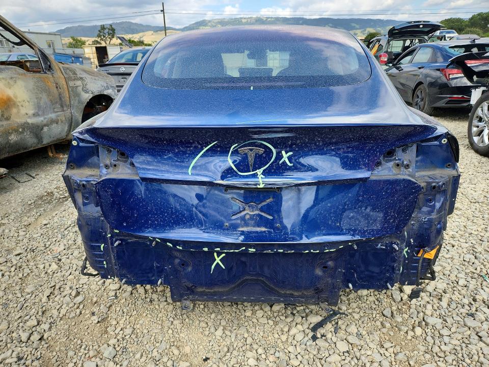 2018 Tesla Model 3 VIN 5YJ3E1EA9JF003021 COPART salvage auction — REAR END, Ca - Salvage Certificate, sold $4,550 on 2026-07-09 (photo 6)
