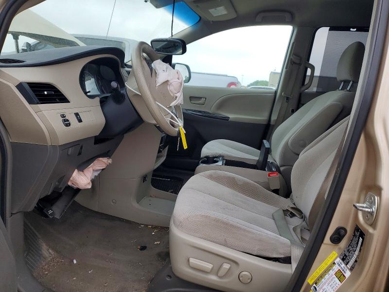 2013 Toyota Sienna VIN 5TDKK3DC2DS295386 COPART salvage auction — FRONT END, Tx - Salvage Vehicle Title, sold $1,450 on 2026-07-20 (photo 7)