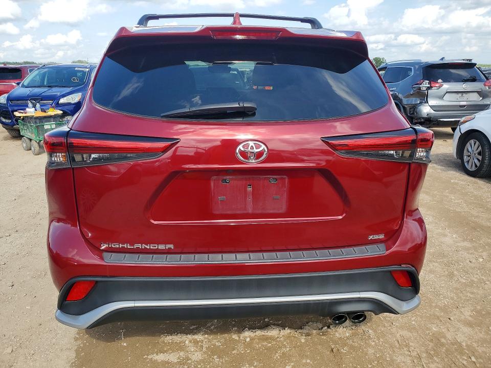 2023 Toyota Highlander VIN 5TDKDRAH2PS515238 COPART salvage auction — REAR END, Tx - Salvage Vehicle Title, sold $19,700 on 2026-07-16 (photo 6)