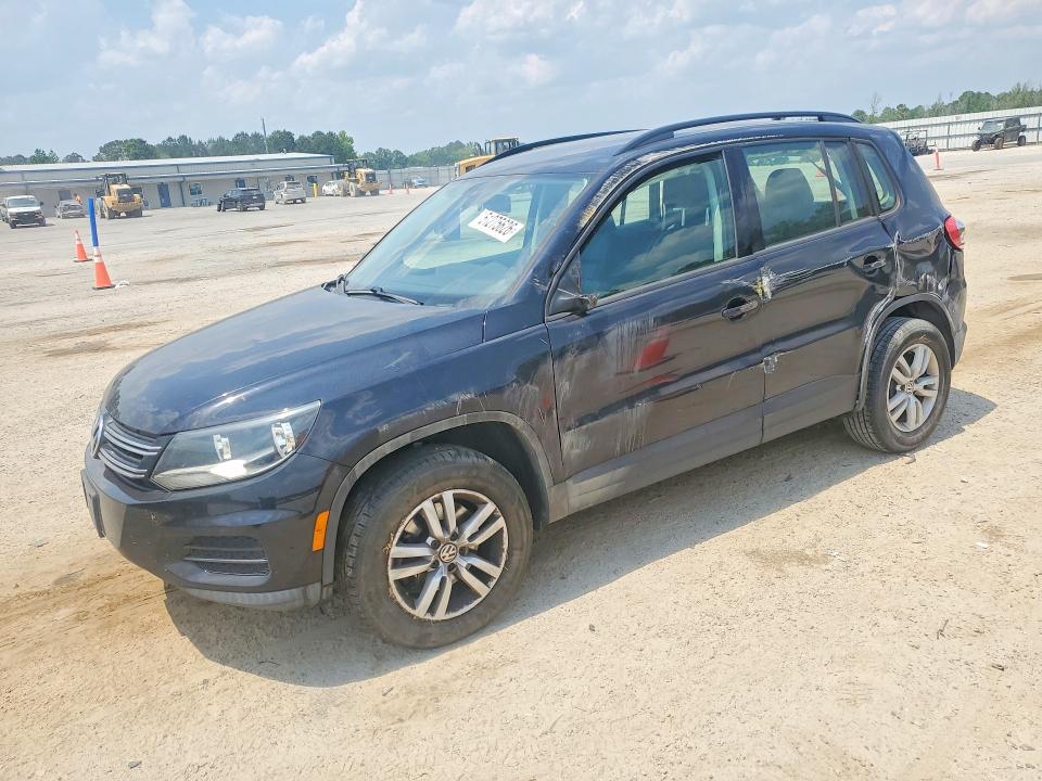 2017 Volkswagen Tiguan VIN WVGAV7AX0HK001591 COPART salvage auction — ROLLOVER, Sc - Cert Of Title-Salvage, sold $1,300 on 2026-07-20 (photo 1)