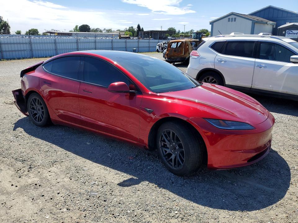 2024 Tesla Model 3 VIN 5YJ3E1EA0RF730060 COPART salvage auction — REAR END, Sc - Salvage Title, sold $8,400 on 2026-07-16 (photo 4)