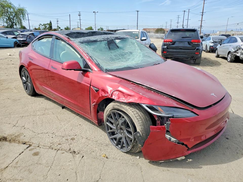 2025 Tesla Model 3 VIN 5YJ3E1EA2SF922294 COPART salvage auction — ROLLOVER, Salvage Title, sold $4,150 on 2026-07-27 (photo 4)