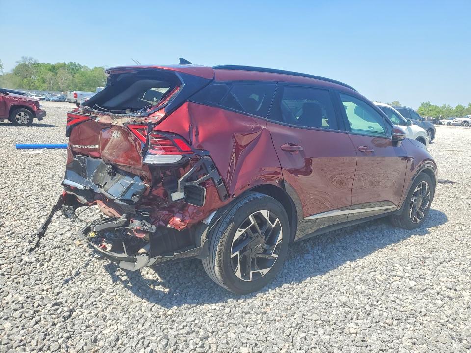 2025 Kia Sportage VIN 5XYK53DF6SG324433 COPART salvage auction — REAR END, Al - Cert Of Title-Salvage Title, sold $10,000 on 2026-07-07 (photo 3)