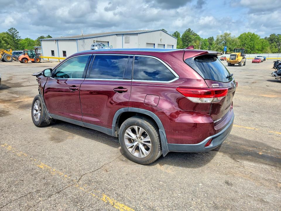 2019 Toyota Highlander VIN 5TDKZRFH5KS352071 COPART salvage auction — FRONT END, Al - Cert Of Title-Salvage Title, sold $4,300 on 2026-07-06 (photo 2)
