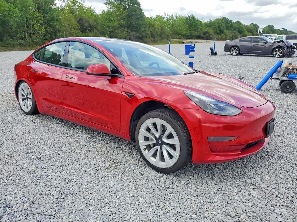 2022 Tesla Model 3 VIN 5YJ3E1EA5NF187749 COPART salvage auction — REAR END, Tx - Salvage Vehicle Title, sold $5,700 on 2026-07-13 (photo 4)