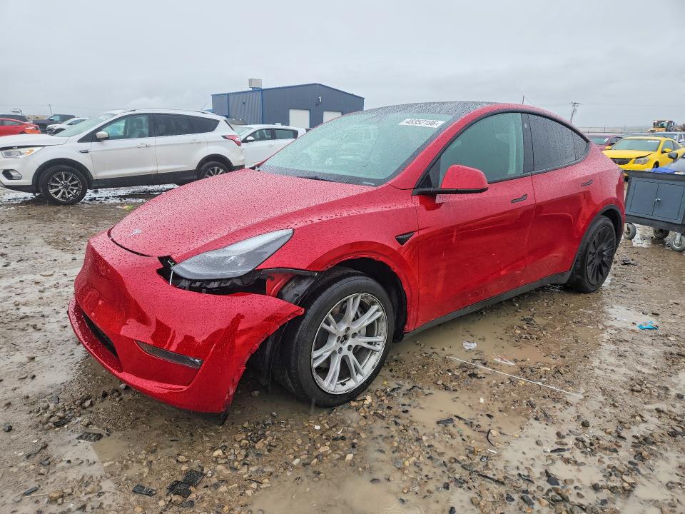 2023 Tesla Model y VIN 7SAYGAEE7PF776892 COPART salvage auction — FRONT END, Ut - Salvage Certificate, sold $12,200 on 2026-07-24 (photo 1)