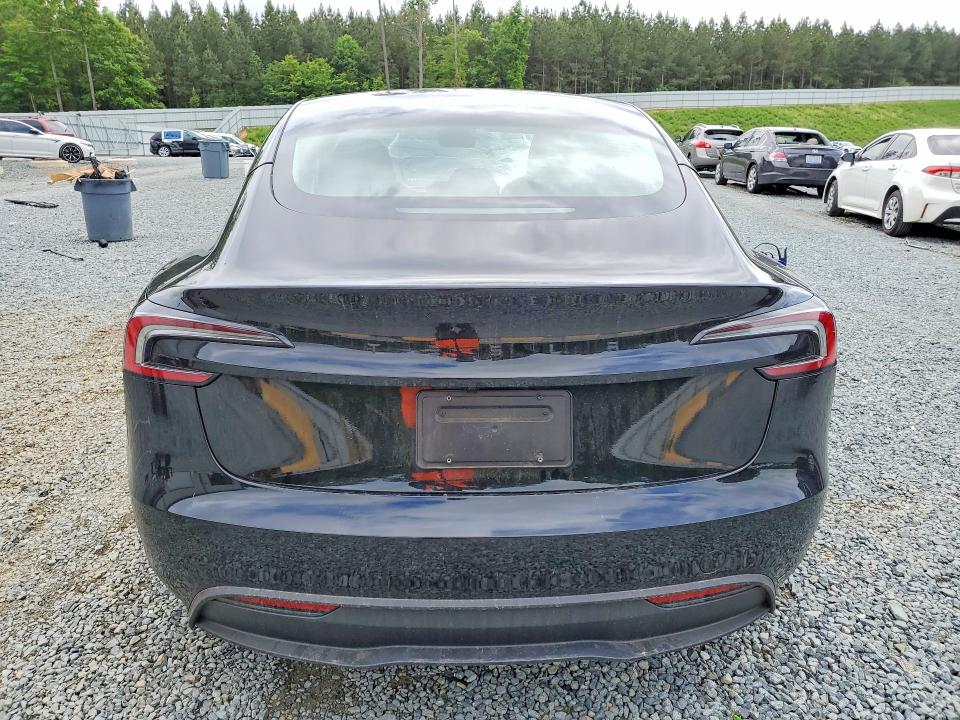 2026 Tesla Model 3 VIN 5YJ3E1EA6TF125743 COPART salvage auction — FRONT END, Nc - Salvage Certificate Of Title, sold $15,400 on 2026-07-16 (photo 6)