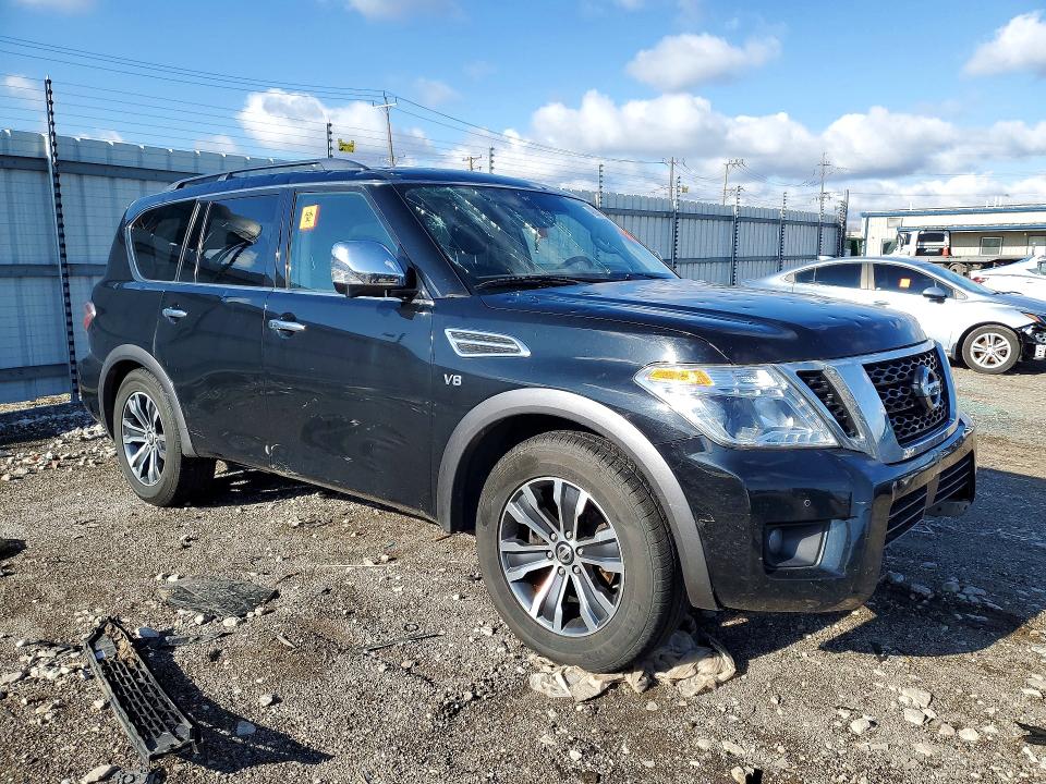 2020 Nissan Armada VIN JN8AY2ND4L9107688 COPART salvage auction — FRONT END, Il - Salvage Certificate, sold $3,150 on 2026-07-31 (photo 4)