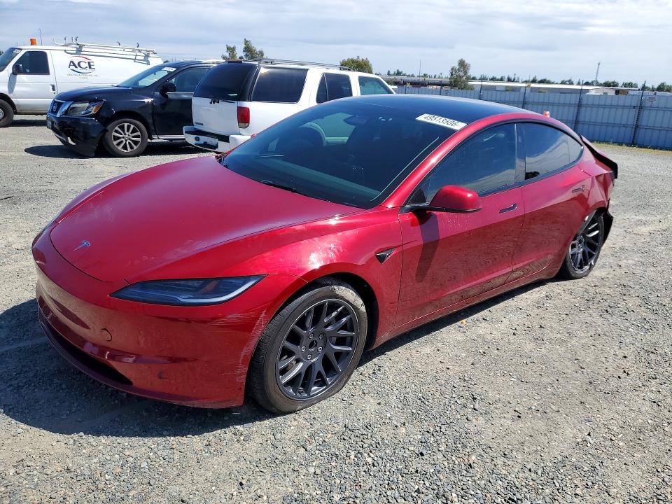 2024 Tesla Model 3 VIN 5YJ3E1EA0RF730060 COPART salvage auction — REAR END, Sc - Salvage Title, sold $8,400 on 2026-07-16 (photo 1)