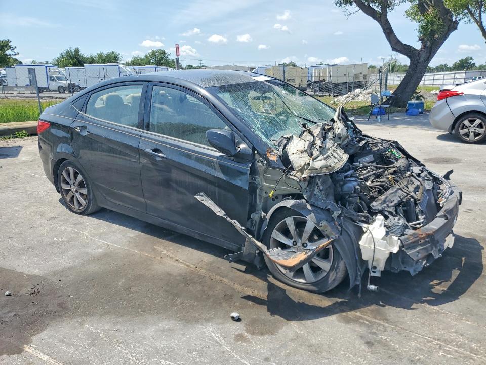 2014 Hyundai Accent VIN KMHCU4AE2EU769940 COPART salvage auction — FRONT END, Fl - Certificate Of Destruction, sold $15 on 2026-07-30 (photo 4)
