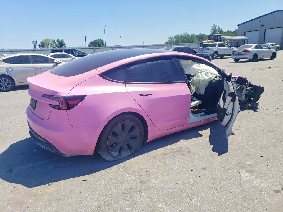 2024 Tesla Model 3 VIN 5YJ3E1EB3RF811031 COPART salvage auction — FRONT END, Nc - Salvage Certificate Of Title, sold $425 on 2026-07-30 (photo 3)
