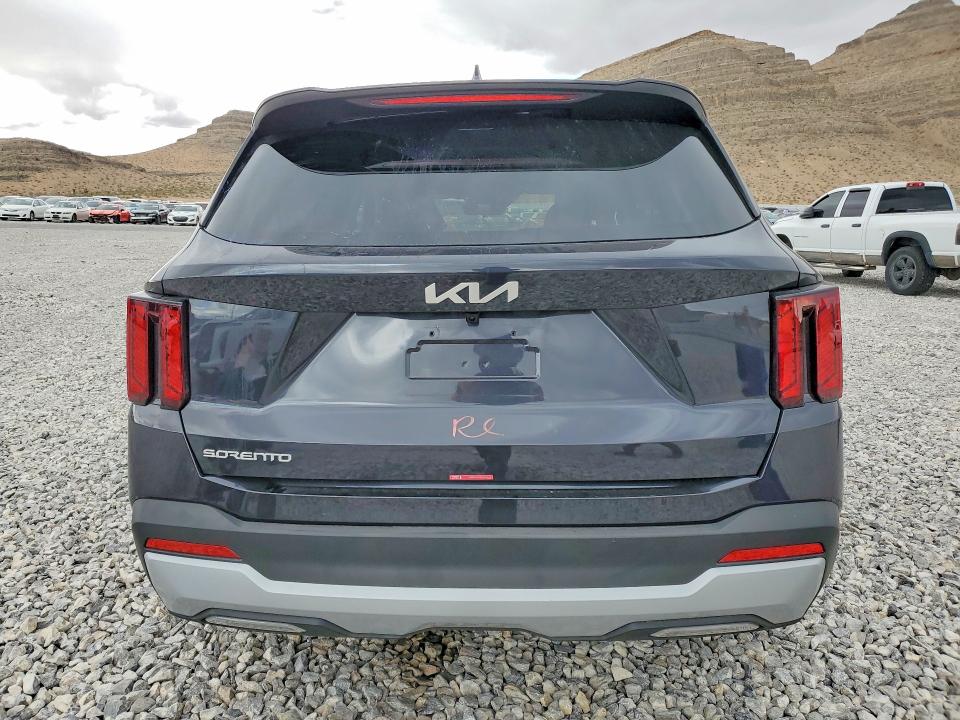 2025 Kia Sorento VIN 5XYRG4JCXSG396776 COPART salvage auction — FRONT END, Nv - Salvage Title, sold $8,200 on 2026-07-22 (photo 6)