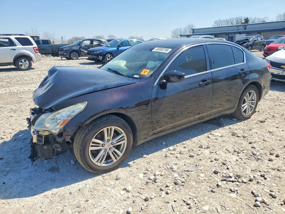 2013 Infiniti G VIN JN1CV6AR2DM350553 COPART salvage auction — FRONT END, Mi - Certificate Of Title, sold $175 on 2026-07-23 (photo 1)