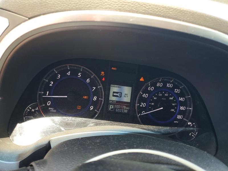 2017 Infiniti Qx70 VIN JN8CS1MW1HM415073 COPART salvage auction — FRONT END, Nc - Salvage Certificate Of Title, sold $3,050 on 2026-07-27 (photo 9)