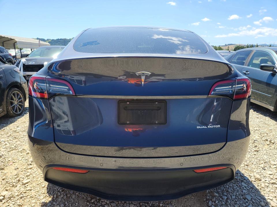 2022 Tesla Model y VIN 7SAYGDEE8NF384583 COPART salvage auction — FRAME DAMAGE, Ca - Salvage Certificate, sold $8,600 on 2026-07-16 (photo 6)