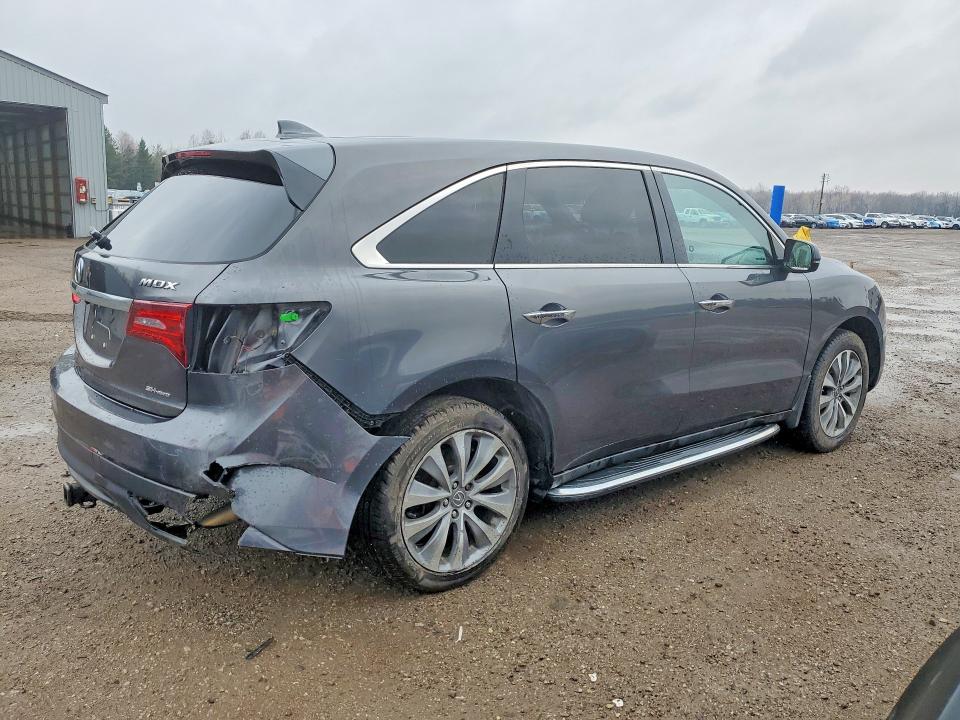 2014 Acura Mdx VIN 5FRYD4H68EB501555 COPART salvage auction — REAR END, On - Permit Salvage, sold $2,150 on 2026-07-02 (photo 3)