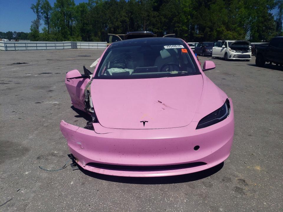 2024 Tesla Model 3 VIN 5YJ3E1EB3RF811031 COPART salvage auction — FRONT END, Nc - Salvage Certificate Of Title, sold $425 on 2026-07-30 (photo 5)