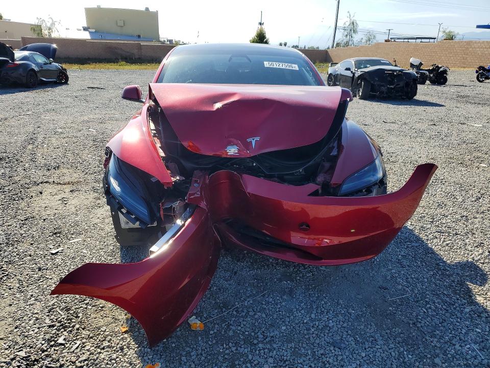 2025 Tesla Model 3 VIN 5YJ3E1EA6SF047267 COPART salvage auction — FRONT END, Salvage Title, sold $8,600 on 2026-07-15 (photo 5)