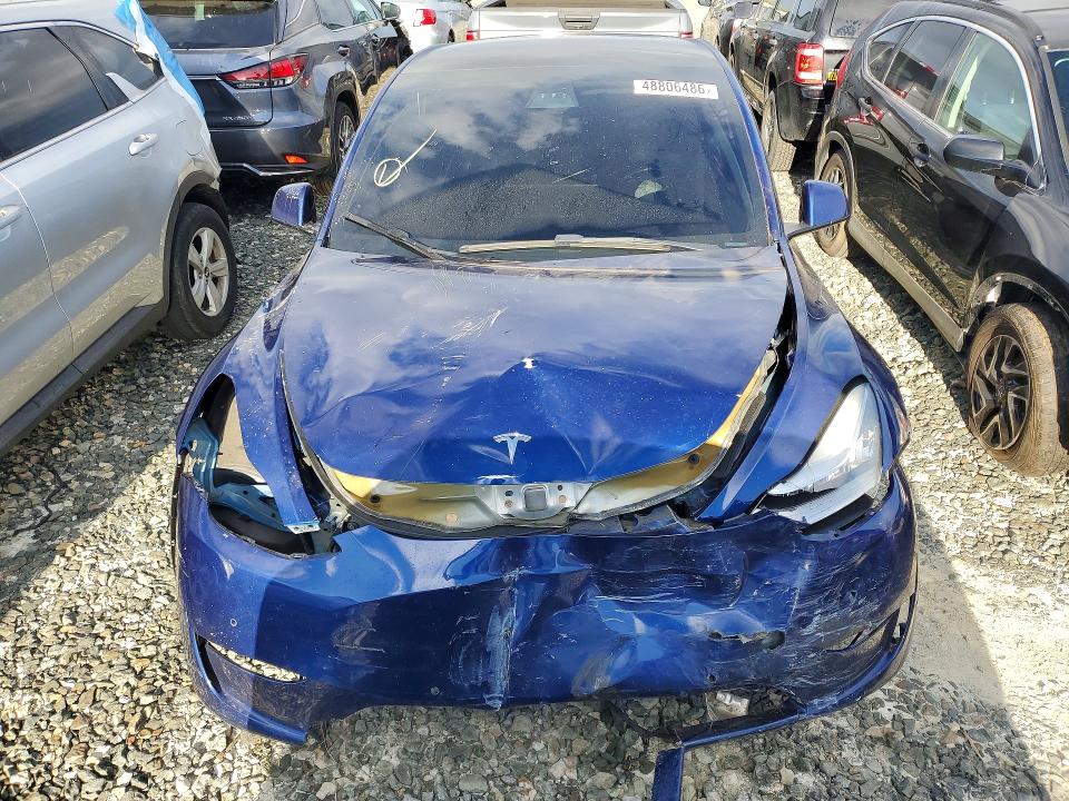 2021 Tesla Model y VIN 5YJYGAEE0MF216852 COPART salvage auction — FRONT END, Ca - Salvage Certificate, sold $3,800 on 2026-07-02 (photo 5)