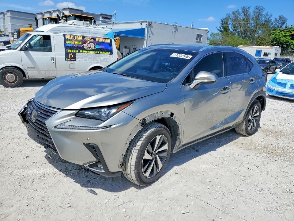 2019 Lexus Nx VIN JTJYARBZ3K2134182 COPART salvage auction — REAR END, Fl - Cert Of Title Slvg Rebuildable, sold $7,600 on 2026-07-07 (photo 1)