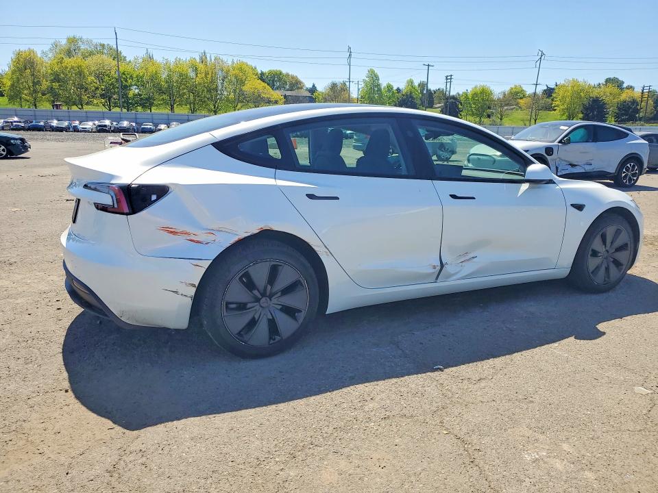 2025 Tesla Model 3 VIN 5YJ3E1EA4SF012422 COPART salvage auction — SIDE, Or - Salvage Title Certificate, sold $10,300 on 2026-07-22 (photo 3)