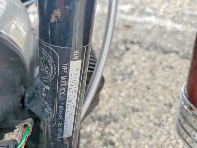 2001 Harley-davidson Flhtcui VIN 1HD1FCW151Y611728 COPART salvage auction — NORMAL WEAR, FL - CERTIFICATE OF TITLE, sold $1,000 on 2026-07-27 (photo 9)