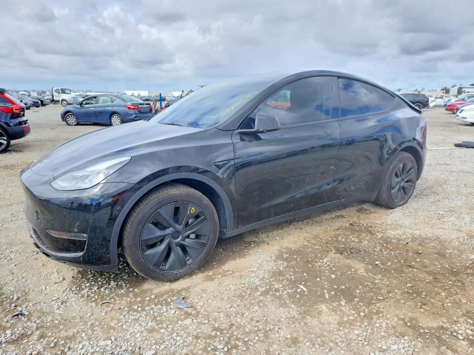 2025 Tesla Model y VIN 7SAYGAEE8SF259710 COPART salvage auction — REAR END, Ca - Salvage Certificate, sold $11,100 on 2026-07-31 (photo 1)