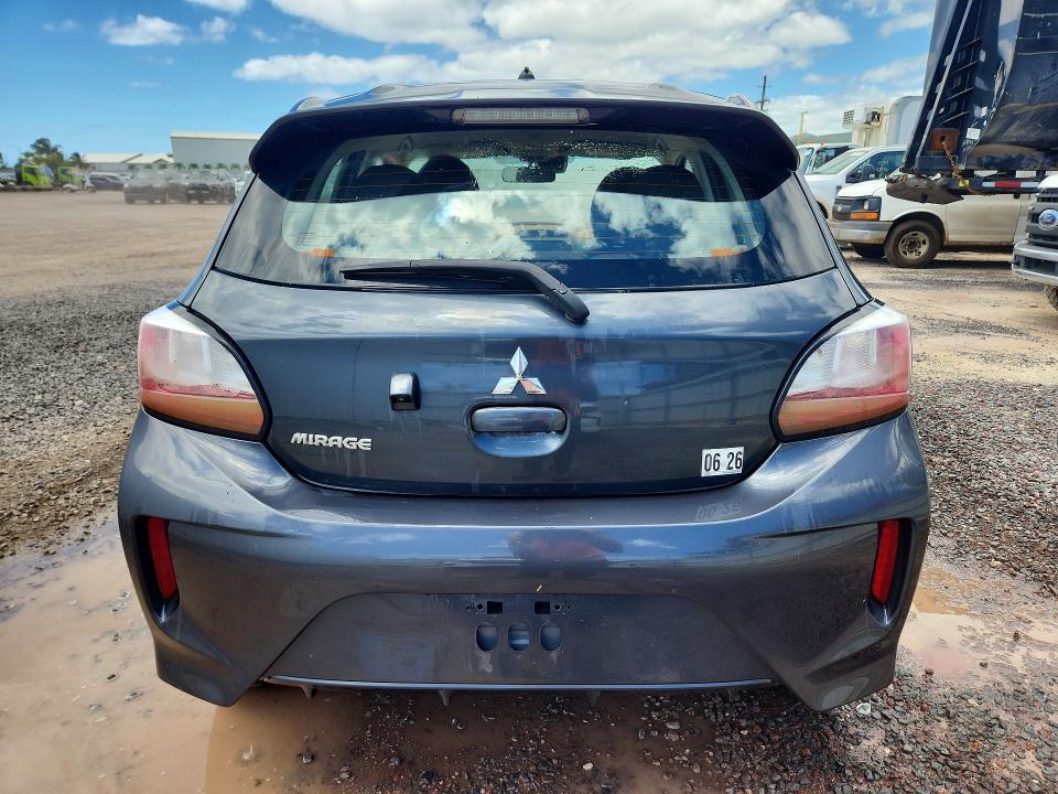 2024 Mitsubishi Mirage VIN ML32AUHJ4RH010073 COPART salvage auction — WATER/FLOOD, HI - CERTIFICATE OF SALVAGE (P), sold $2 on 2026-07-20 (photo 6)