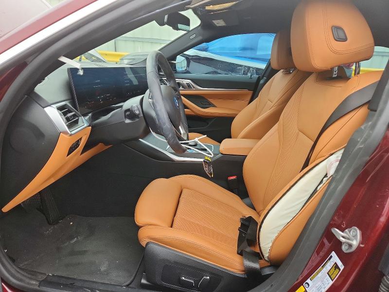 2024 BMW I4 VIN WBY73AW08RFS33572 COPART salvage auction — FRONT END, Tx - Salvage Vehicle Title, sold $13,500 on 2026-07-28 (photo 7)