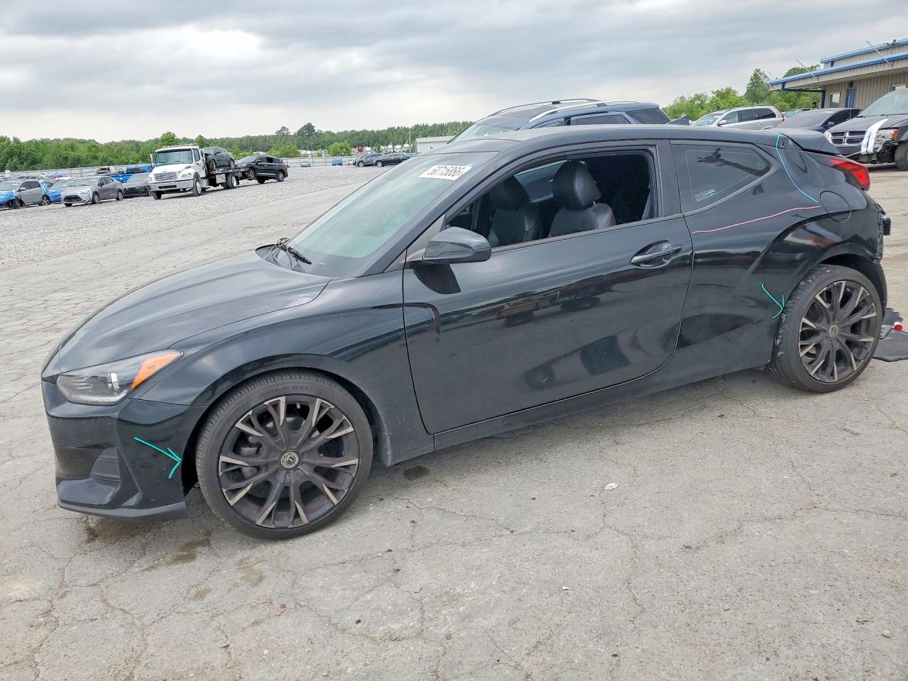 2021 Hyundai Veloster VIN KMHTG6AF4MU032801 COPART salvage auction — Rear End, ID - SALVAGE CERTIFICATE OF TITLE, sold $2,400 on 2026-07-09 (photo 1)