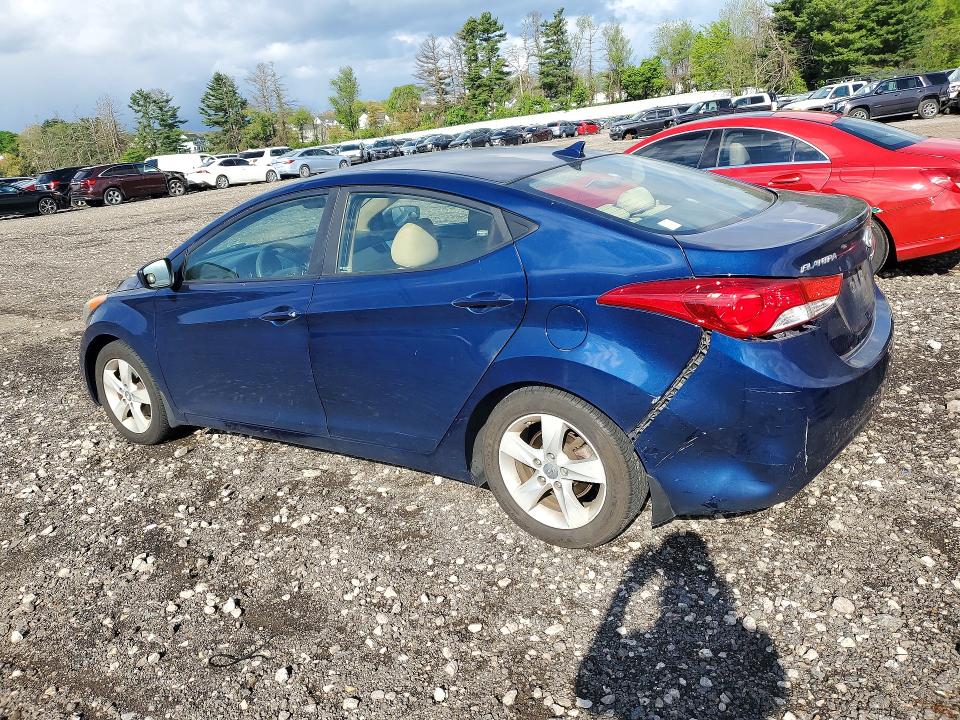 2013 Hyundai Elantra VIN KMHDH4AE8DU821210 COPART salvage auction — REAR END, WA - VEHICLE CERT OF OWNERSHIP-TITL, sold $350 on 2026-07-27 (photo 2)