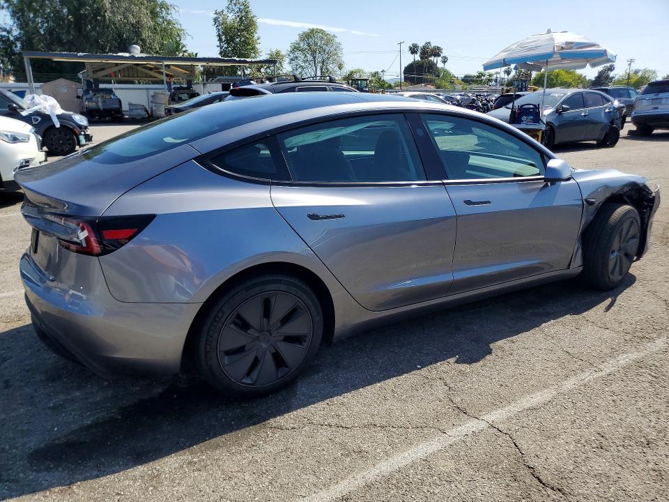 2025 Tesla Model 3 VIN 5YJ3E1EA1SF936218 COPART salvage auction — FRONT END, Ca - Salvage Certificate, sold $7,300 on 2026-07-28 (photo 3)