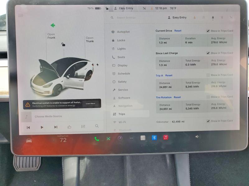 2021 Tesla Model 3 VIN 5YJ3E1EA5MF054164 COPART salvage auction — REAR END, Tx - Salvage Vehicle Title, sold $6,700 on 2026-07-17 (photo 9)