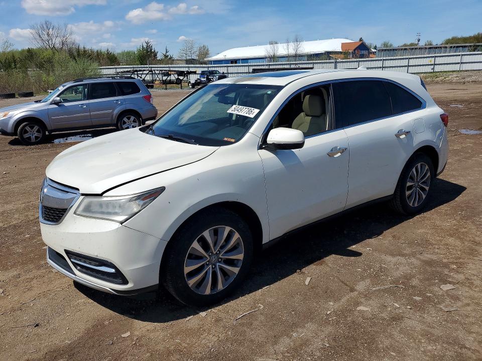 2015 Acura Mdx VIN 5FRYD4H4XFB014440 COPART salvage auction — MINOR DENT/SCRATCHES, Oh - Certificate Of Title, sold $1,700 on 2026-07-02 (photo 1)
