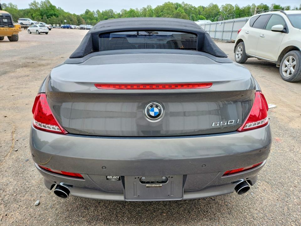 2008 BMW 6er VIN WBAEB535X8CX62943 COPART salvage auction — MECHANICAL, Va - Cert Of Title - Salvage, sold $475 on 2026-07-20 (photo 6)