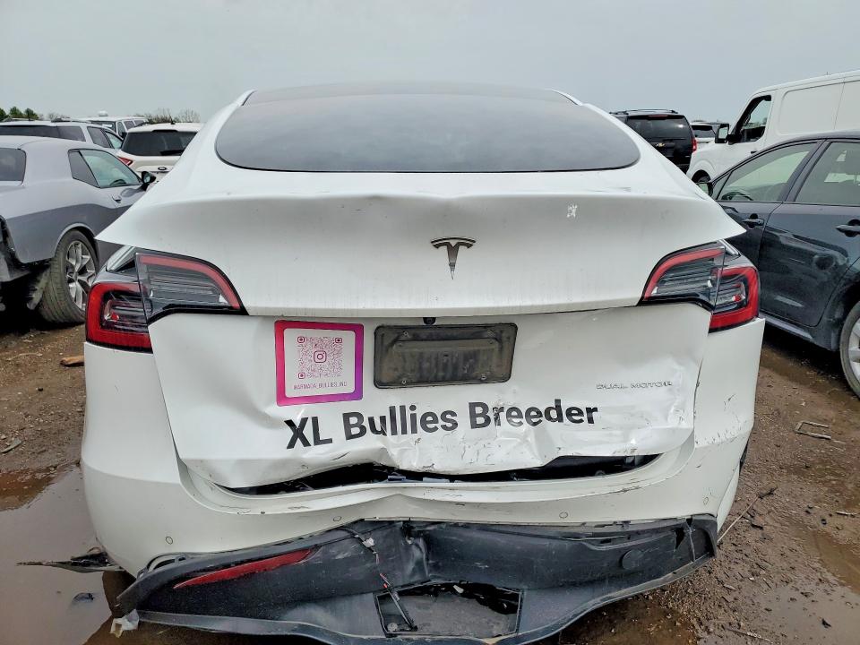 2022 Tesla Model y VIN 7SAYGDEE8NA012920 COPART salvage auction — REAR END, Il - Salvage Certificate, sold $8,100 on 2026-07-02 (photo 6)